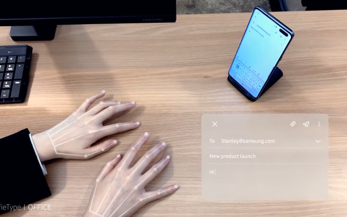 "Слепая печать" без клавиатуры - технология SelfieType от Samsung