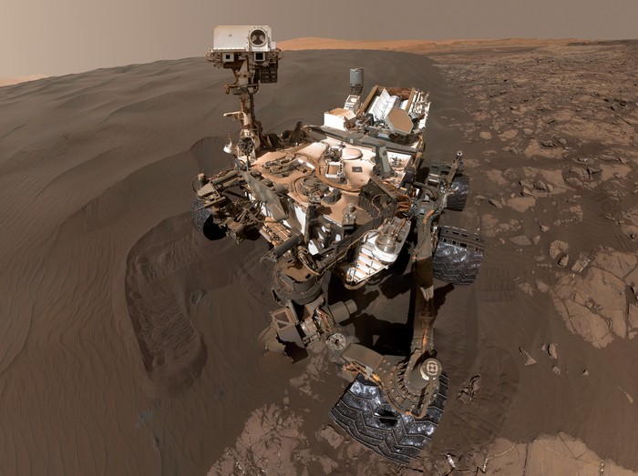 Curiosity на Марсе в районе дюны Намиб