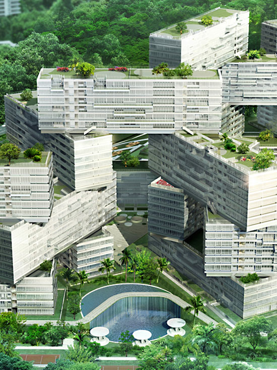 Interlace - проект жилого комплекса в Сингапуре