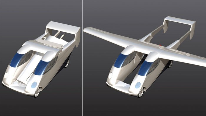 Carplane  - концепт двухфюзеляжного летающего автомобиля